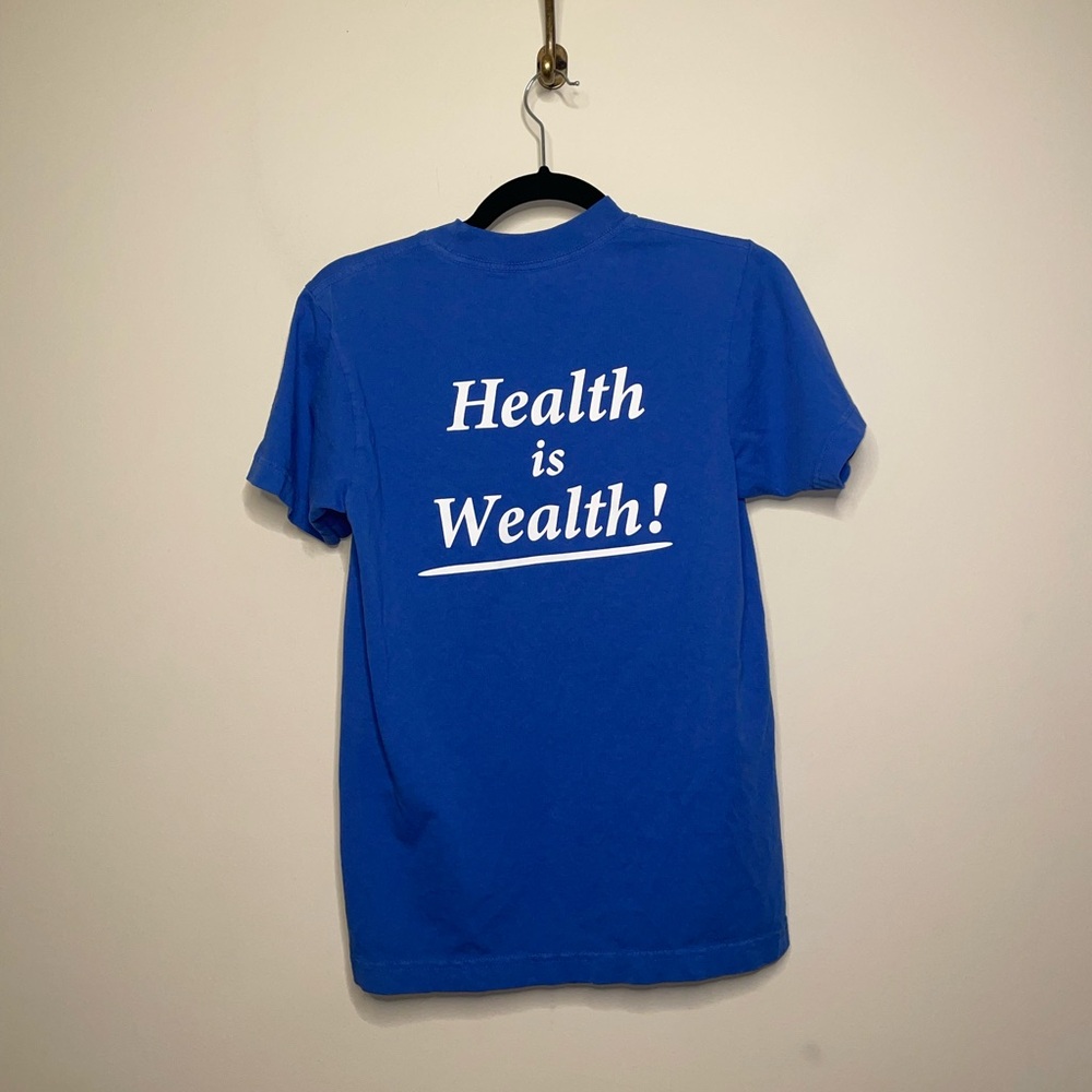 Sporty & Rich Royal Blue "Health is Wealth" Graphic Tee
